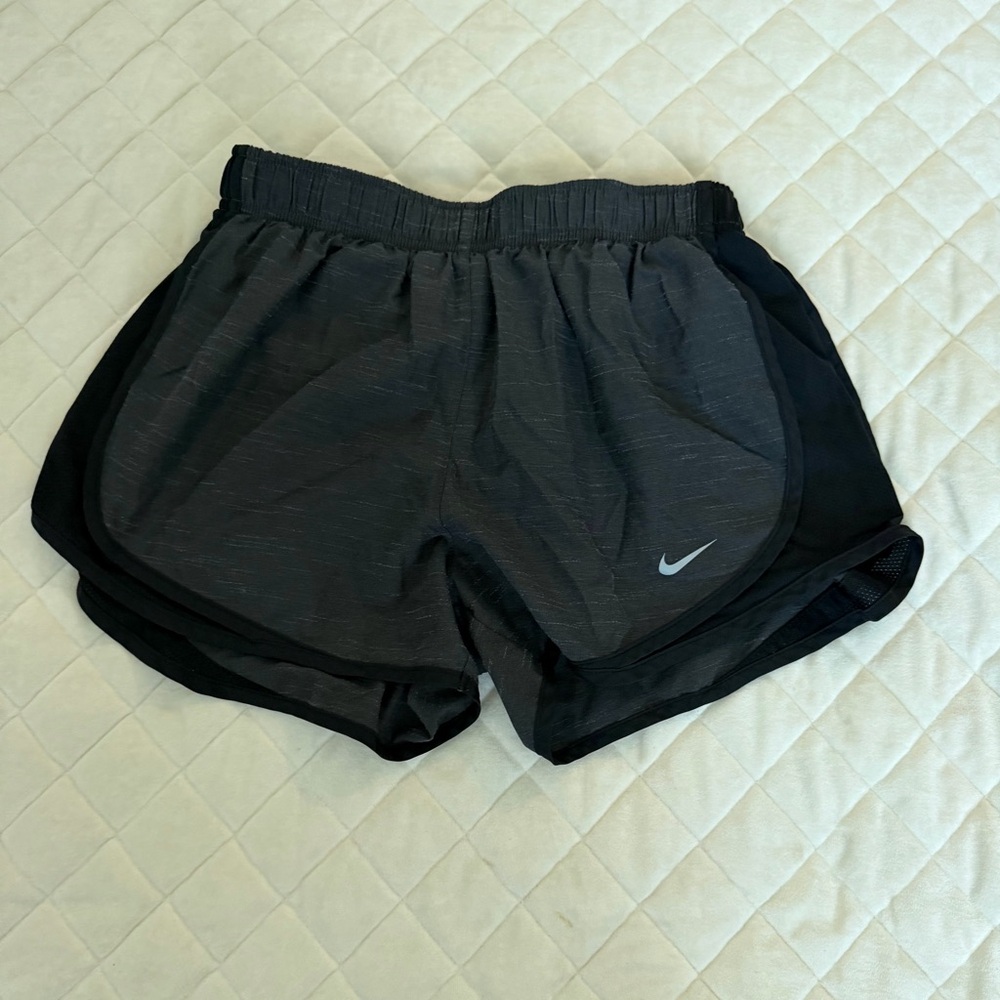 Pair Nike Women's Black and Grey Running Shorts